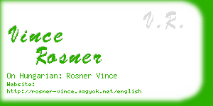 vince rosner business card